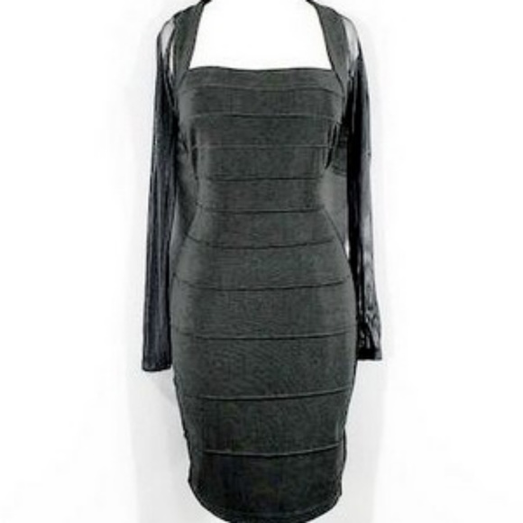 Moda Int'l Sexy Little Black Bodycon Dress - Picture 1 of 6
